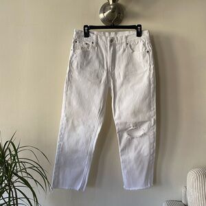 GAP Cheeky Straight High Rise White Jeans Size 30 , 10P